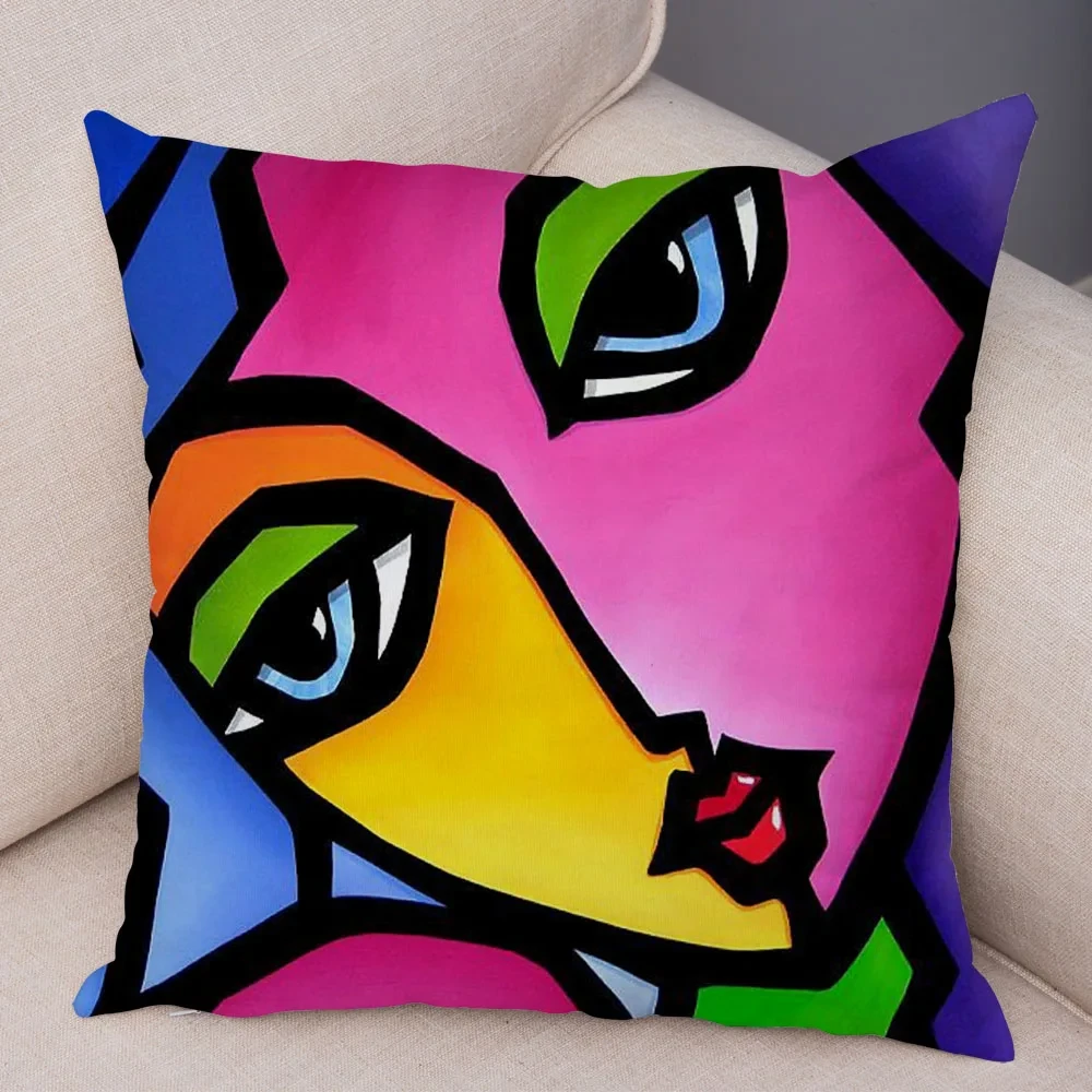 Abstract Painting Cushion Cover